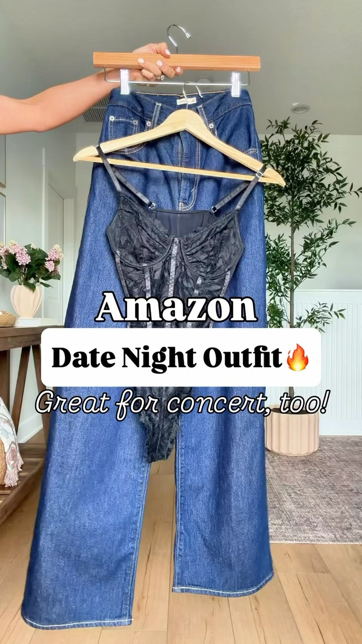Amazon date night outfit. Amazon concert outfit. Lace bodysuit with underwire and adjustable straps in XS. Cinch-waist jeans in size 24. Heels are TTS. Party outfit. Vegas outfit.

#LTKootd #LTKgrwm #LTKPetite