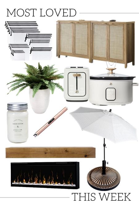  Set sellers this week in home decor accents and accessories! Mesh organizing bags, ooutdoor market umbrella and heavy umbrella stand beautiful white crock pot slow cooker toaster sideboard cabinet console table living room dining room furniture mantle mantel electric linear fireplace antique candle co lighter fern faux flowers planter pot porch decor small appliances kitchen Walmart target Amazon 

#LTKhome #LTKFind #LTKunder100