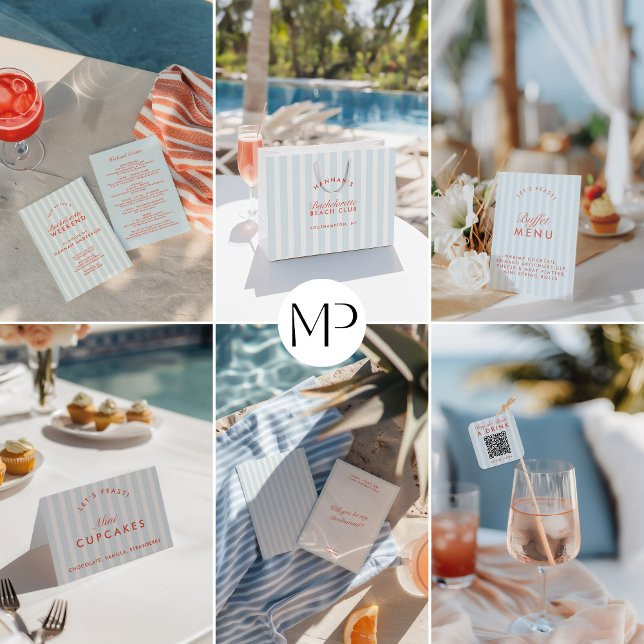 Retro Modern Vintage Red & Blue Bachelorette Banne Banner | Zazzle | Zazzle