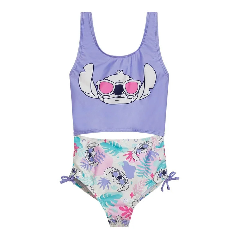 Disney Lilo & Stitch UPF 50+ One Piece Bathing Suit Little Kid to Big Kid | Walmart (US)