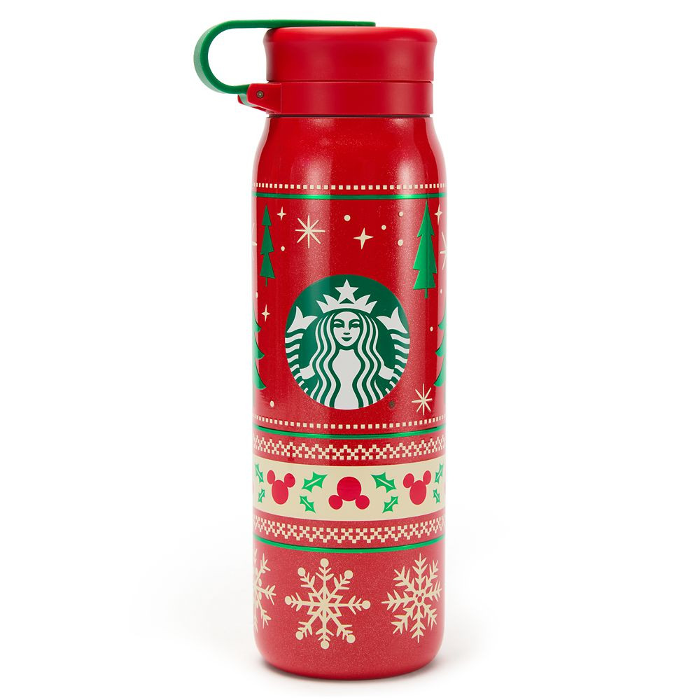 Disney Parks Holiday Fair Isle 20 oz. Stainless Steel Starbucks® Water Bottle | Disney Store