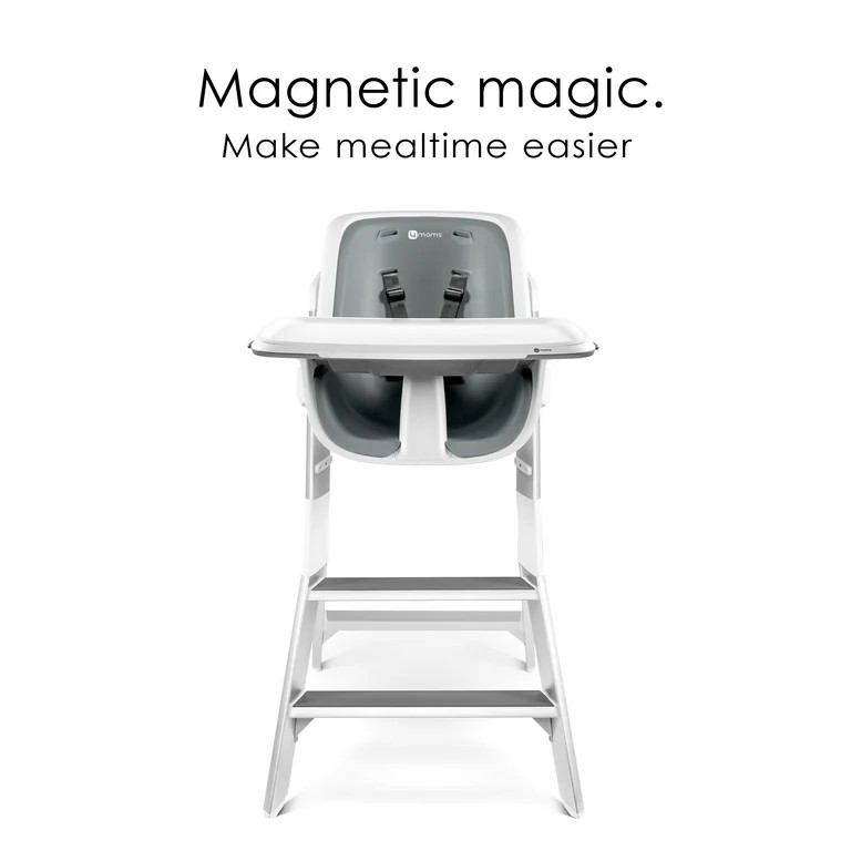 4moms High Chair with Magnetic Tray, White/Grey, Unisex | Walmart (US)