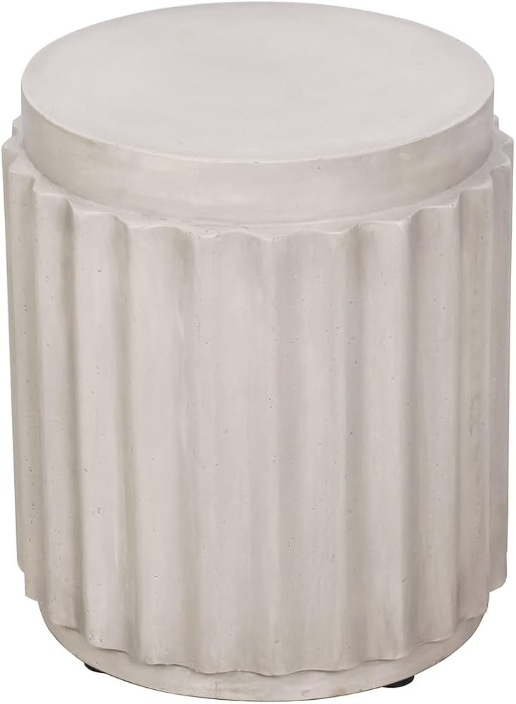 Afterglow Terrafab Material Outdoor Round Side Table, Natural Decorative Garden Stools, Unique En... | Amazon (US)