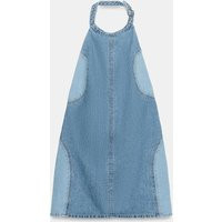 Zara - Z1975 Open-Back Mini Dress - Mid-Blue - Xl - Woman | Zara US