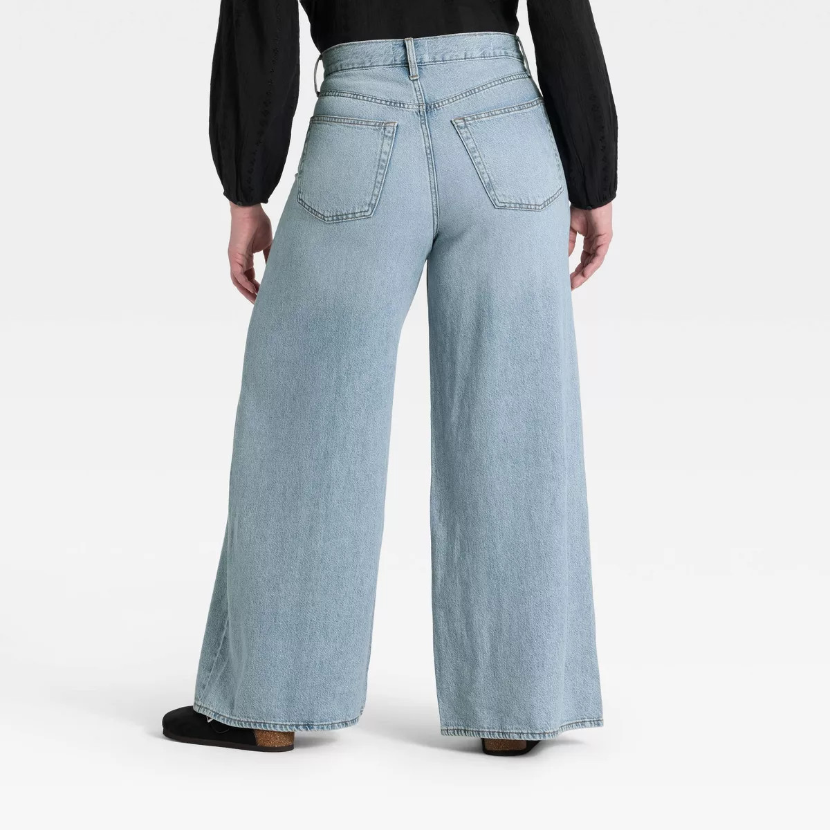 Women's Highest-Rise Palazzo Wide Leg Jeans - Universal Thread™ Vintage Light Wash 14 | Target