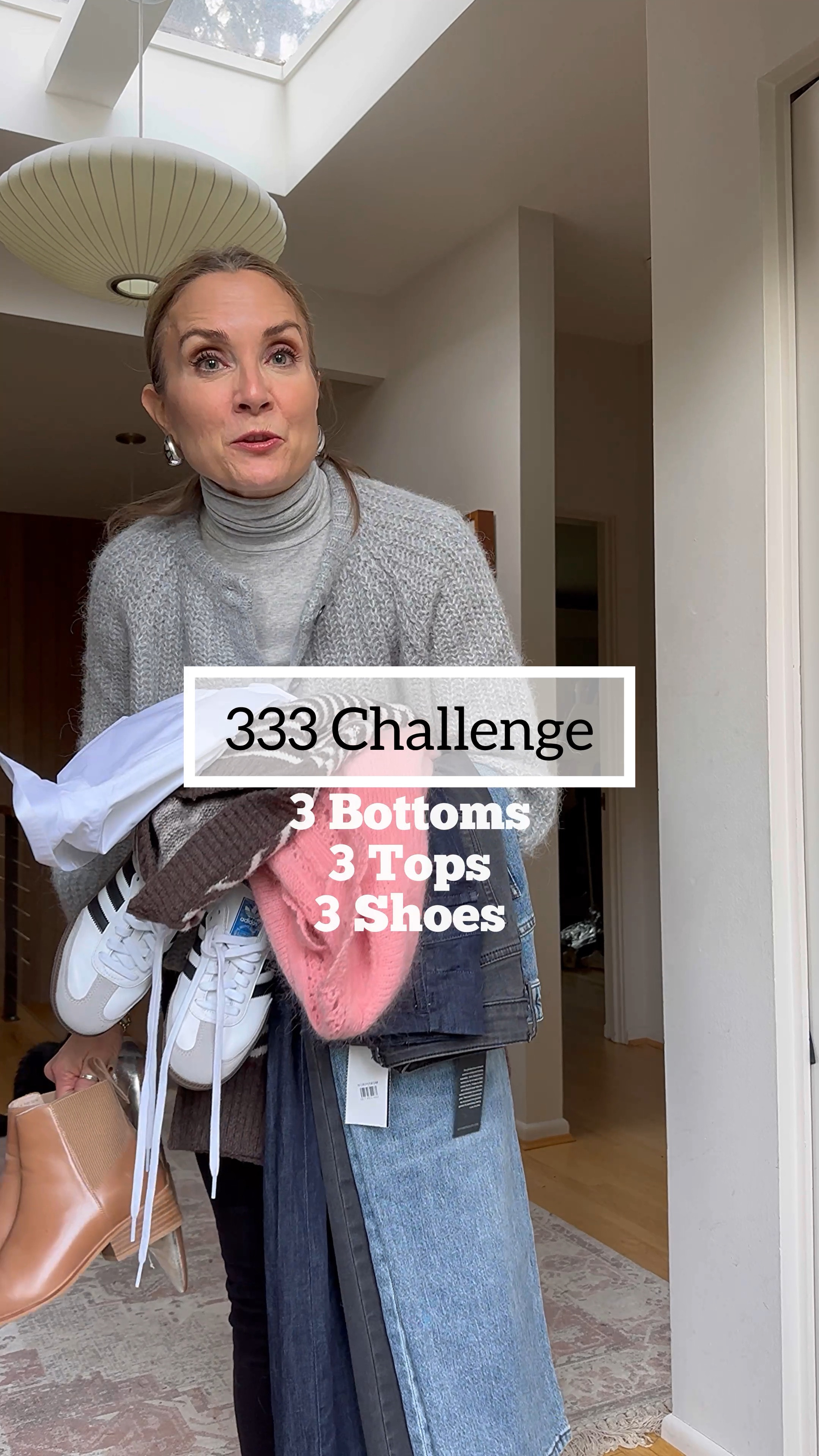 3-3-3 CHALLENGE: Halfway through I thought, well this is a complete FAIL, but then I added it up at the end and I’d come up with 15 outfits!🥳😅 My takeaways:
1️⃣What I loved the most? Getting creative with my outfits! It really forced me to think outside of the box💡
2️⃣Perfect for efficient packing or shopping your closet, this helped me see which pieces have true versatility👖👕👟
3️⃣What I would do differently: swap out one of the sweaters for something that’s stylish but more basic and can double as a layer over another top. Like a blazer maybe?🤔
Thanks for the fun idea @rachspeed ! Tag us if you decide to give this a try too!
Packing tips, vacation outfit, winter outfit, travel tips, adidas samba, Sezane sweater, NYDJ denim trousers, Kut from the kloth, silver ballet flat, brown boot, wat the brand, work outfit, kohls


#LTKstyletip #LTKworkwear #LTKfindsunder50