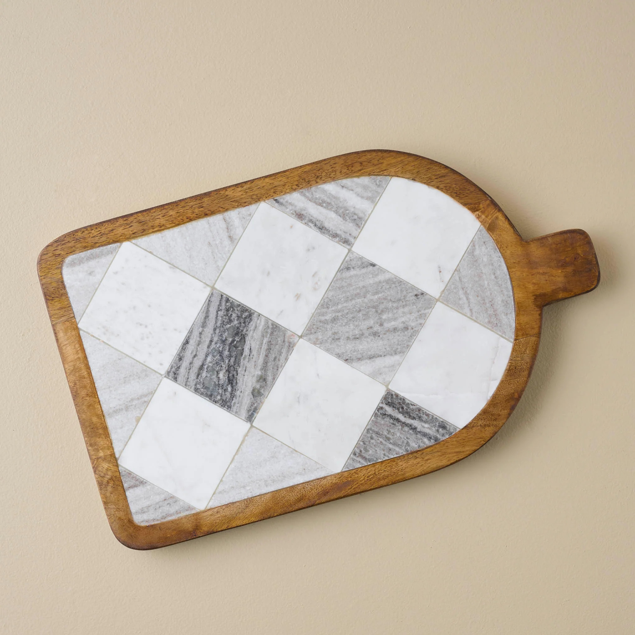 Everett Checkered Marble Serving Board | Magnolia