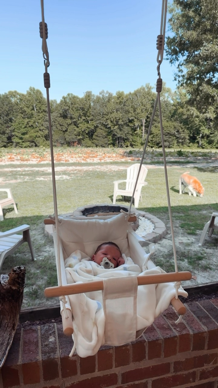 His FAVORITE swing🫶🏻 perfect for letting him hang outside with us! 

#babyswing #infantswing #baby #newborn

#LTKHome #LTKBaby #LTKKids