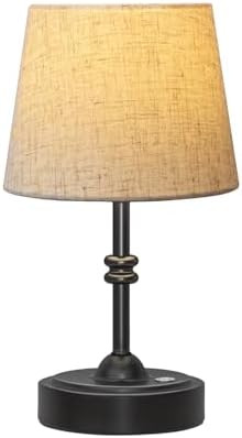 ONEWISH Small Cordless Lamp, Battery Operated Table lamp Dimmable, 4000mAh Rechargeable, Touch Be... | Amazon (US)