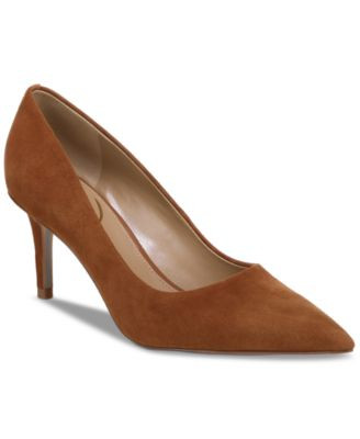 Sam Edelman Women's Vienna Pointed Toe Pumps - French Sand Leather | Macy's