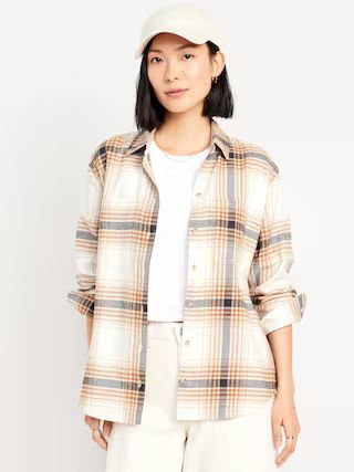 Flannel Button-Down Boyfriend Tunic | Old Navy (US)