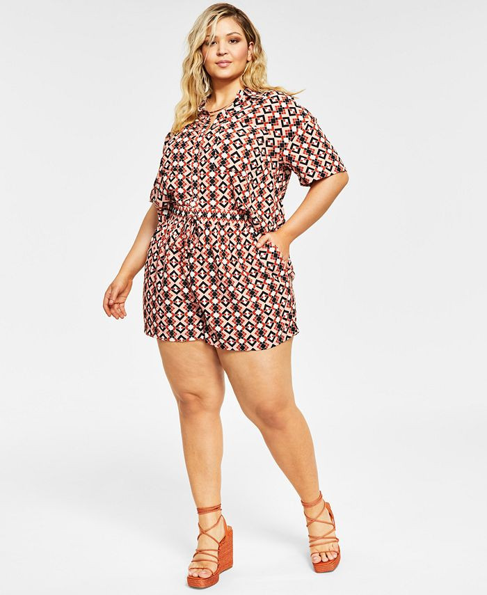 Nina Parker Trendy Plus Size Printed Shorts, Created for Macy's  & Reviews - Shorts - Plus Sizes ... | Macys (US)