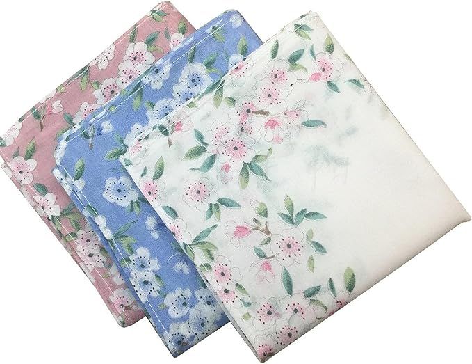 Ladies Printing Floral Handkerchiefs | Amazon (US)