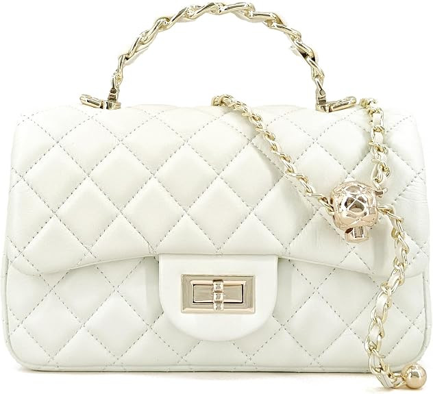 M-ioi-M Small Quilted Crossbody Bags for Women,Leather Shoulder Bag with Gold Chain Strap,Metal T... | Amazon (US)