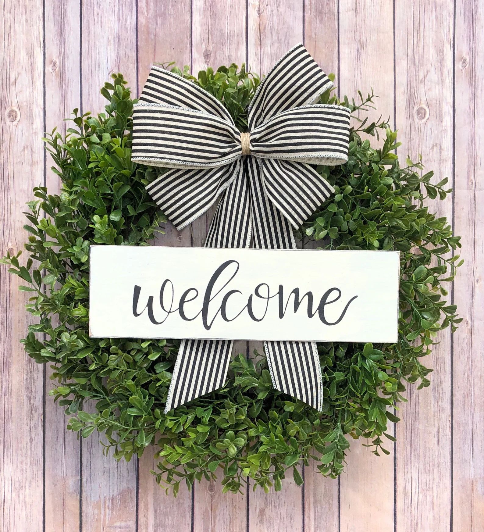 Front Door Wreath | Boxwood Wreath | Wreath for Front Door | Farmhouse Wreath | Spring Wreath | W... | Etsy (US)