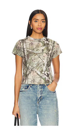 x REVOLVE Baby Tee in Camo | Revolve Clothing (Global)