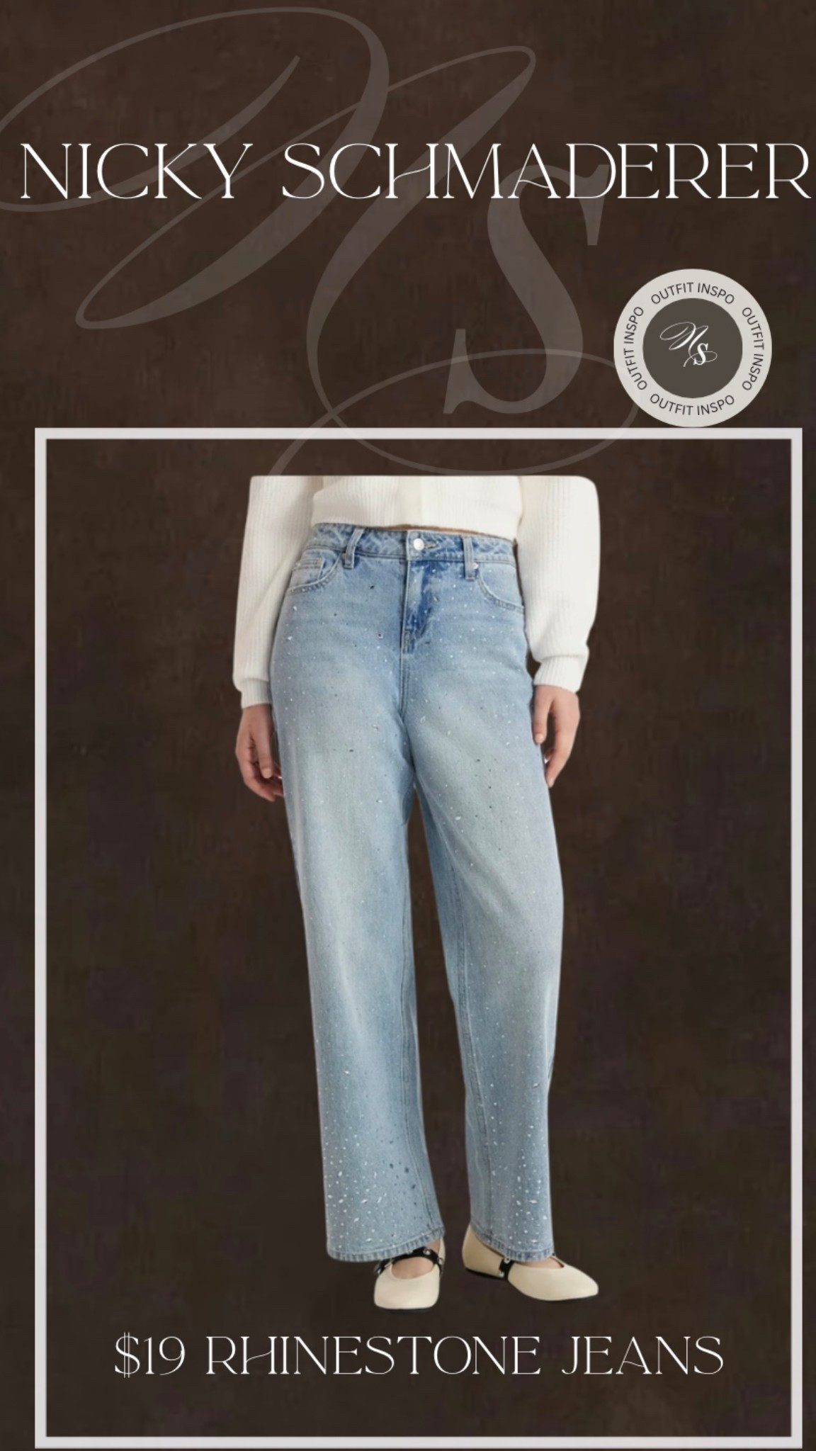 $19 rhinestone jeans from Walmart! Straight leg, mid rise. I bought these in a size 0, they fit great! Styling coming soon! 

NYE
New Year’s Eve 


#LTKgrwm #LTKHoliday #LTKootd