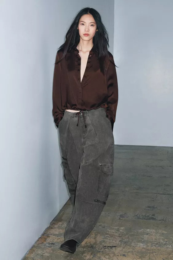 SATIN EFFECT SHIRT ZW COLLECTION | Zara US