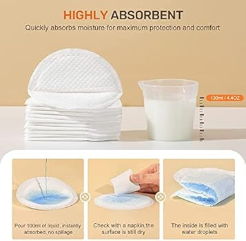 NCVI Nursing Pads Disposable, Breast Pads for Breastfeeding, Ultra Thin & Soft, Portable Nipple P... | Amazon (US)