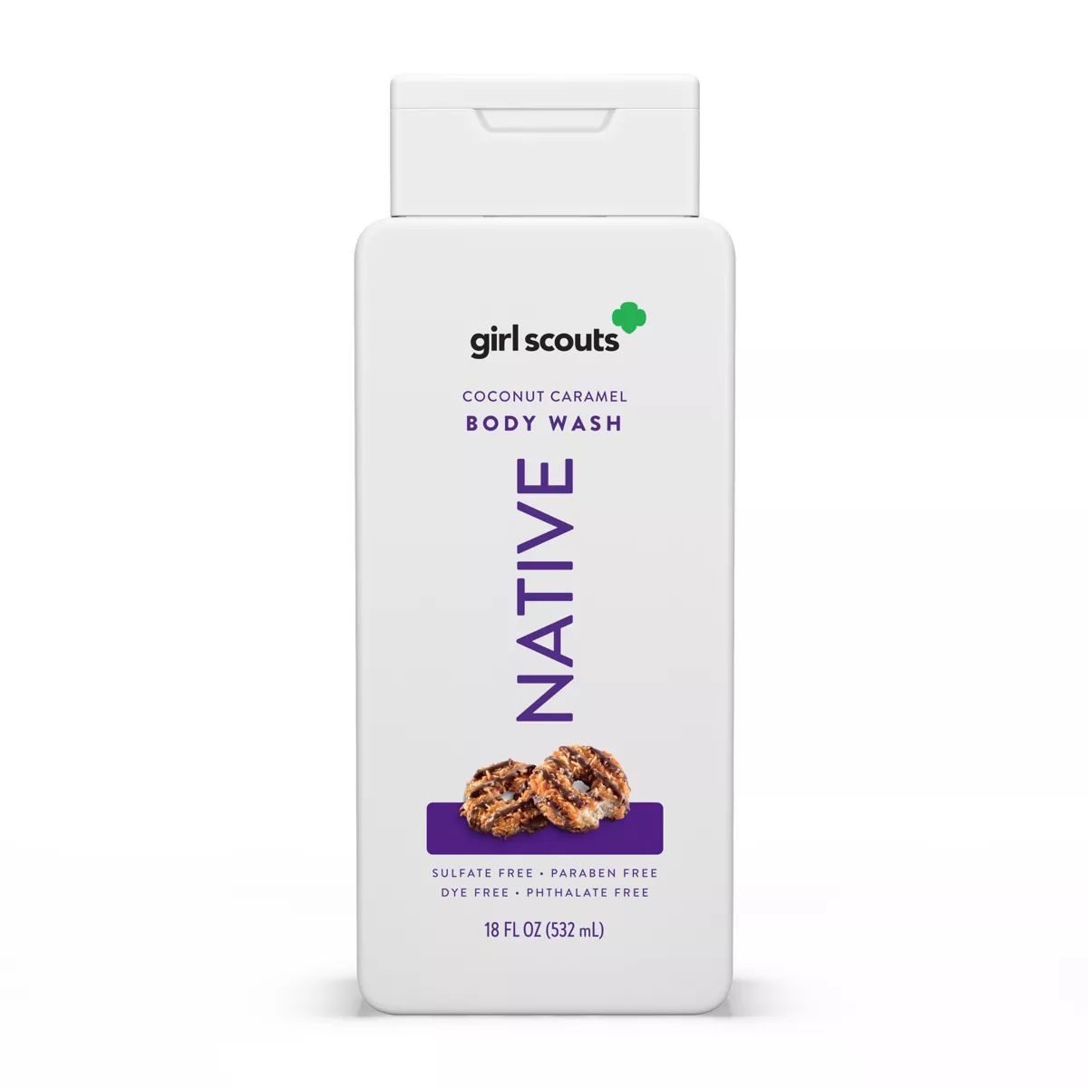 Native Limited Edition Girl Scout Coconut Caramel Cookie Body Wash - 18oz | Target
