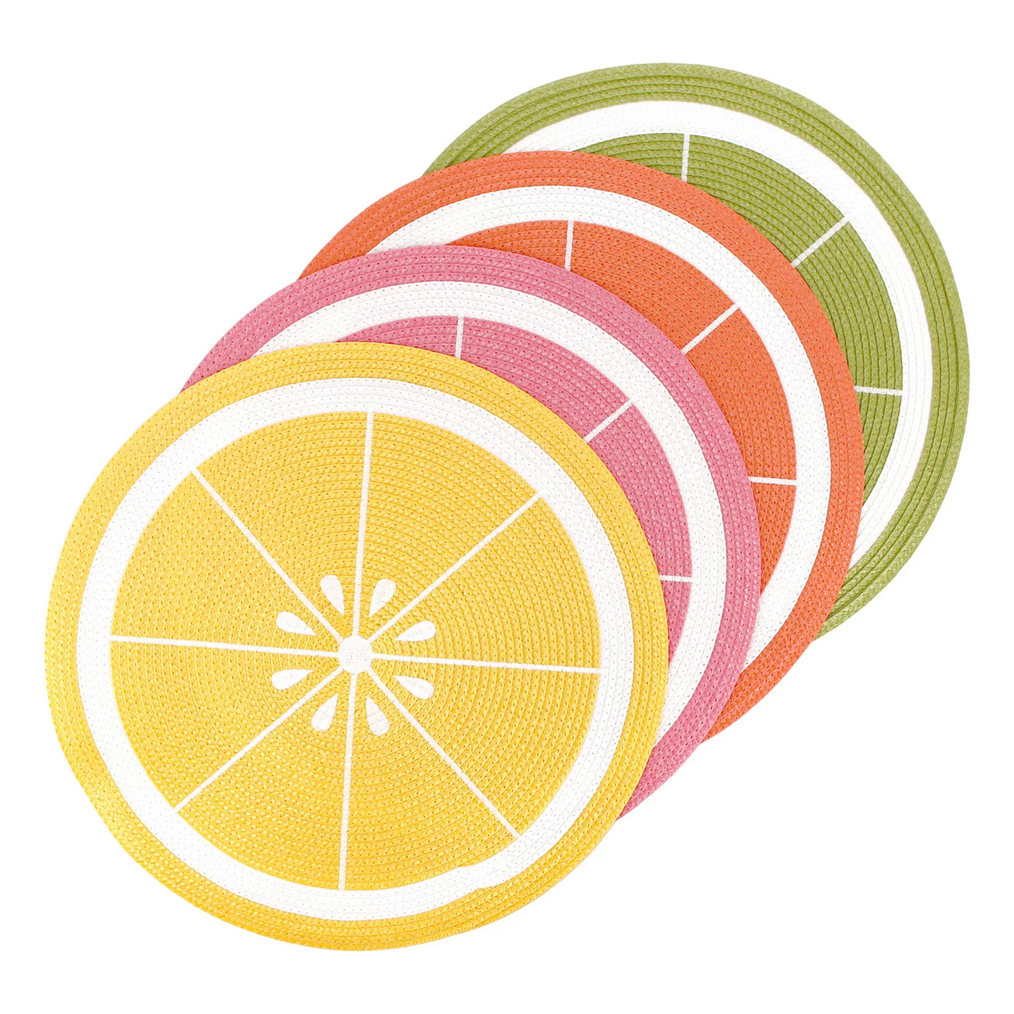 Celebrate Together™ Summer 4-Pack Fruit Slice Embroidered Placemats | Kohl's