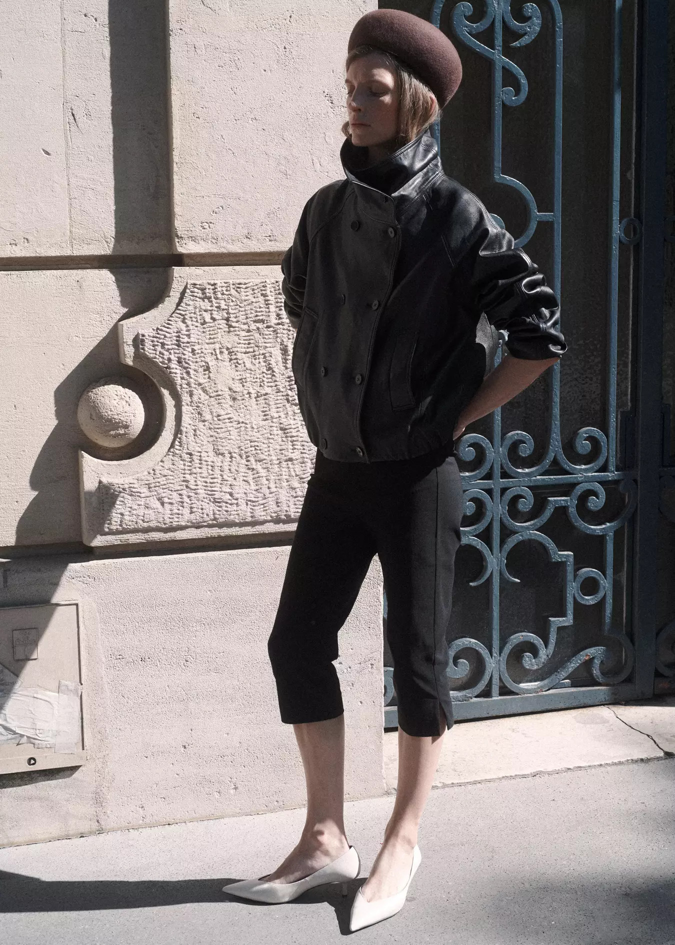 Funnel neck leather jacket | Mango (US/MX/AU)
