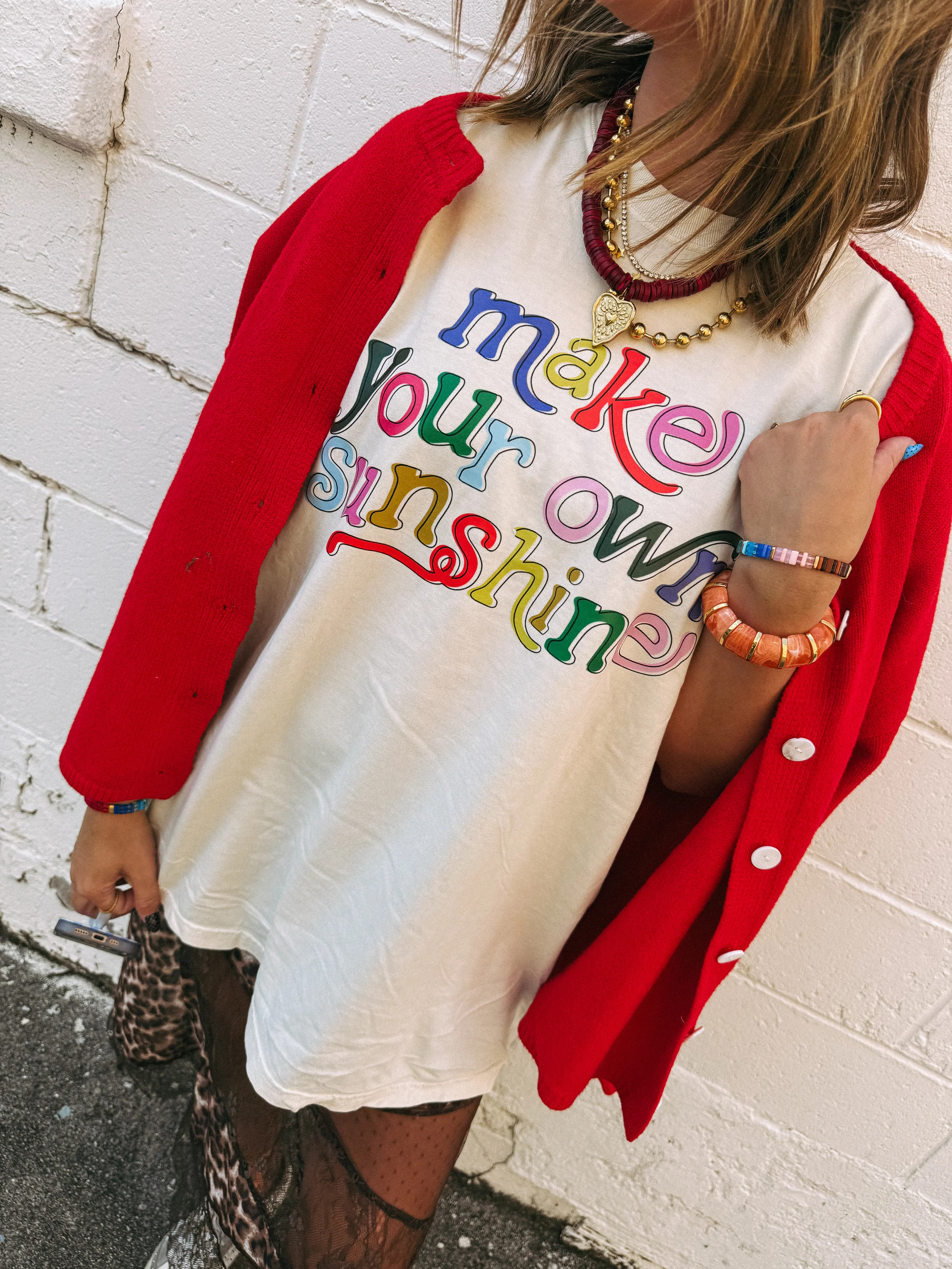 ETTA OG | make your own sunshine graphic tee - ivory / multicolor | Etta+East