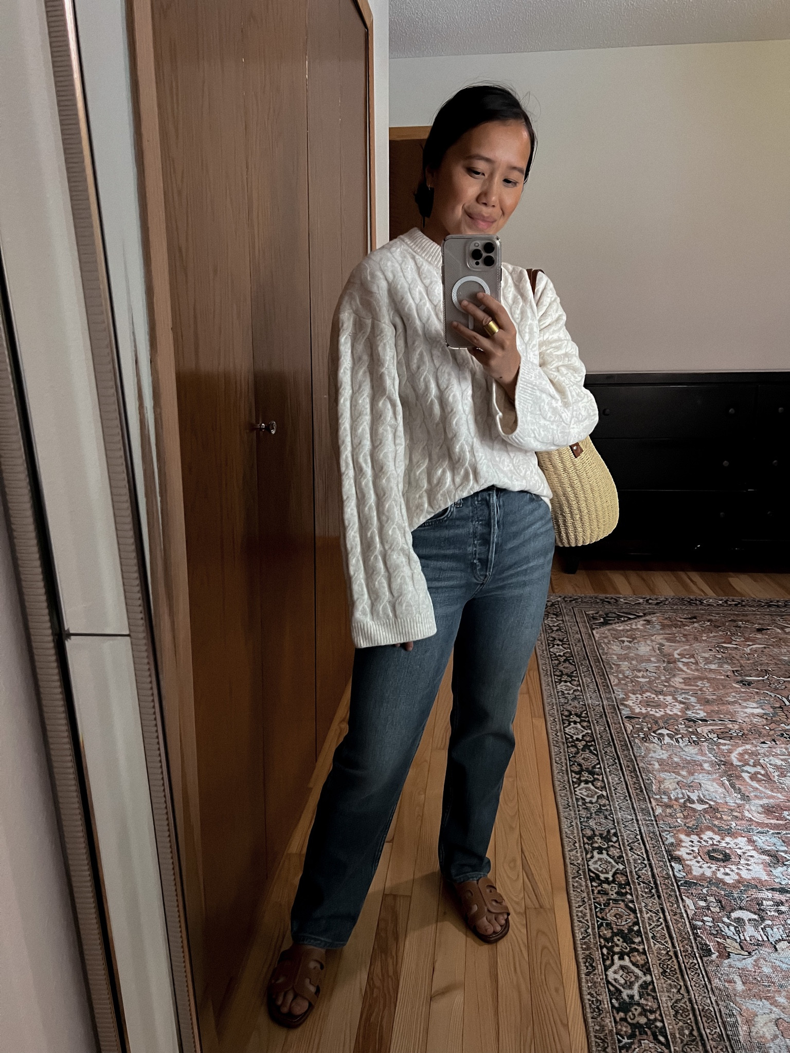 Fall transitional style 

Cable knit sweater, fall style, redone jeans, sandals, elevated casual, elevated style, capsule wardrobe


#LTKSeasonal #LTKstyletip