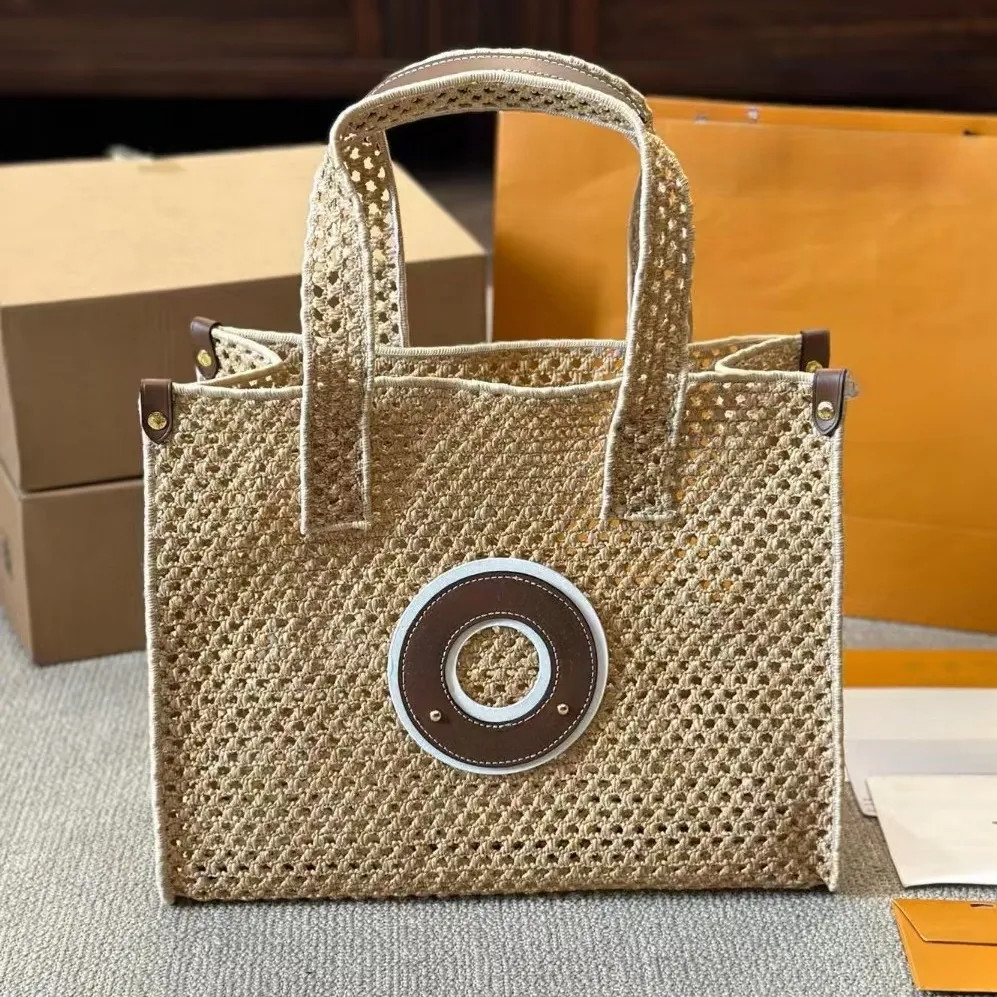 Women Raffia Leather Totes Summer Beach Travel Bags Straw Shoulder Bag Luxury Designer Fashion Pa... | DHGate