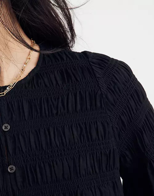 Button-Front Mini Dress | Madewell