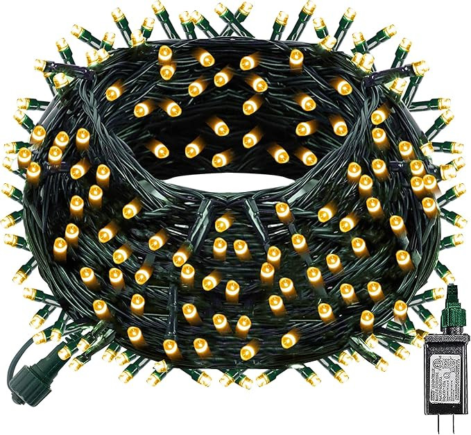 Dazzle Bright Christmas String Lights, 100 LED 33 FT Connectable Fairy Lights with 8 Modes, Water... | Amazon (US)