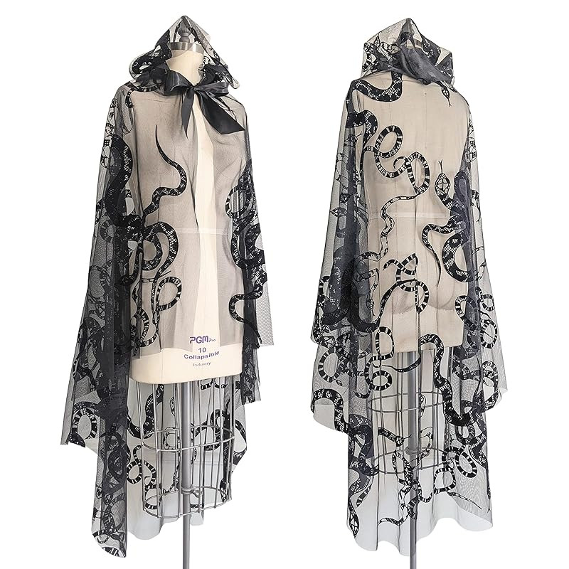 Velvet Snakes Cape Adult Costume Halloween Goth Fantasy Dress | Amazon (US)