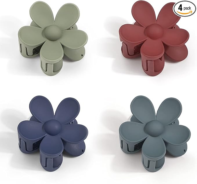 MiDoDo 4pcs pince à griffes pour cheveux pince à cheveux fleur mate antidérapante forte grip f... | Amazon (FR)