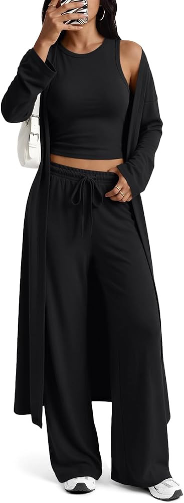 Trendy Queen 3 Piece Lounge Sets for Womens Travel Outfits | Amazon (US)