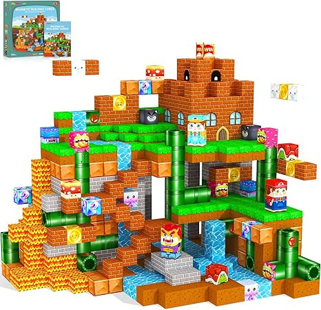 Magnetic Blocks Kids Toys & Games, Magnetic Building Cubes Montessori Construction Sensory Toys f... | Amazon (US)