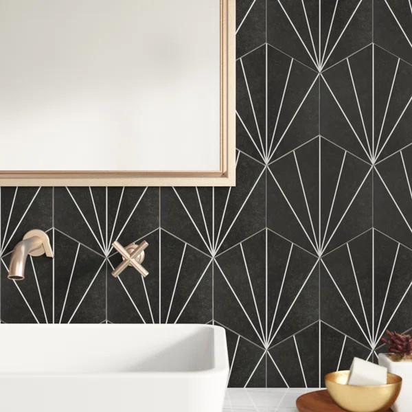 Misha Hex 9" x 10" Porcelain Mosaic Tile | Wayfair North America