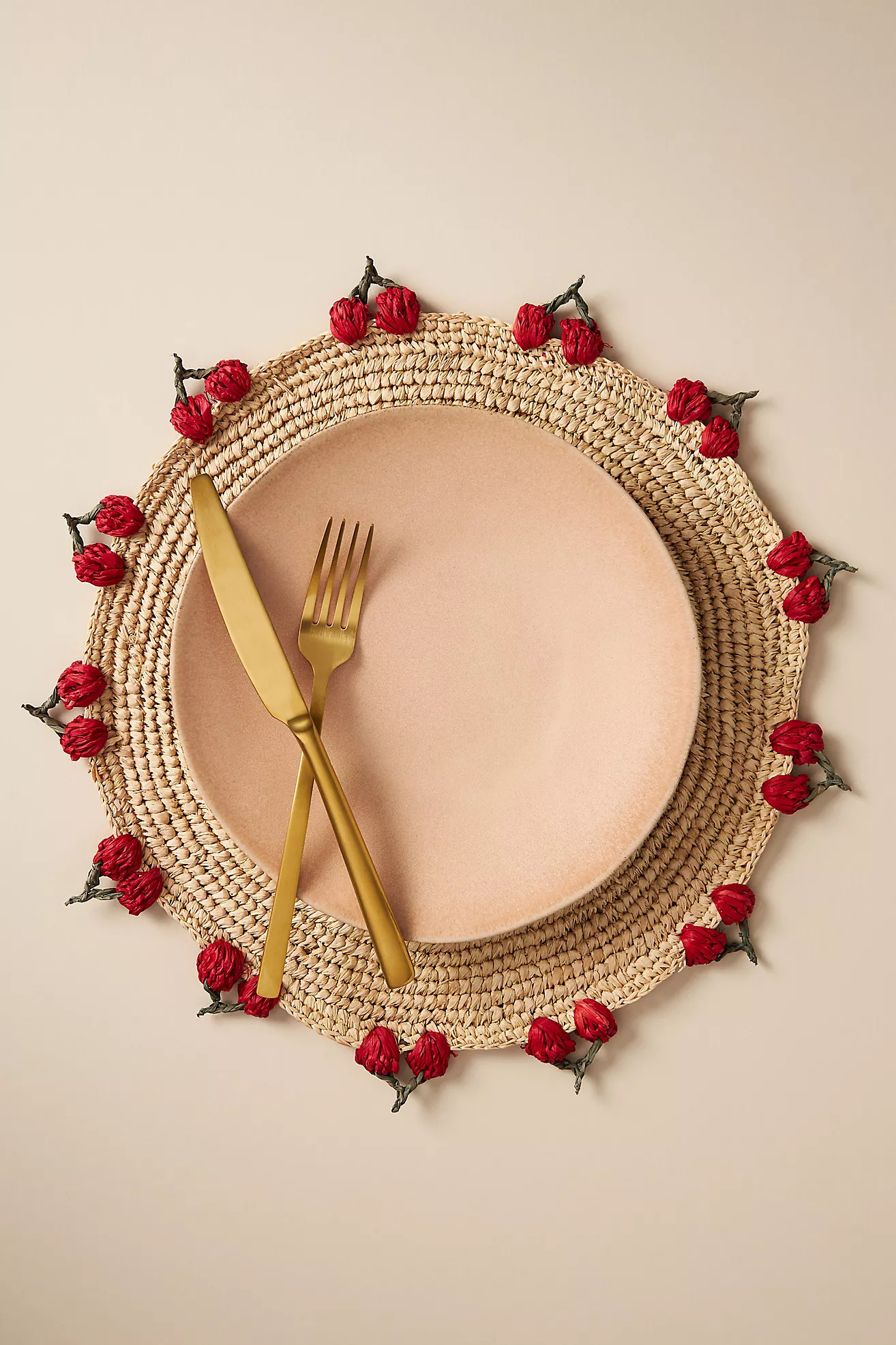 Handwoven Cherry Placemat | Anthropologie (US)
