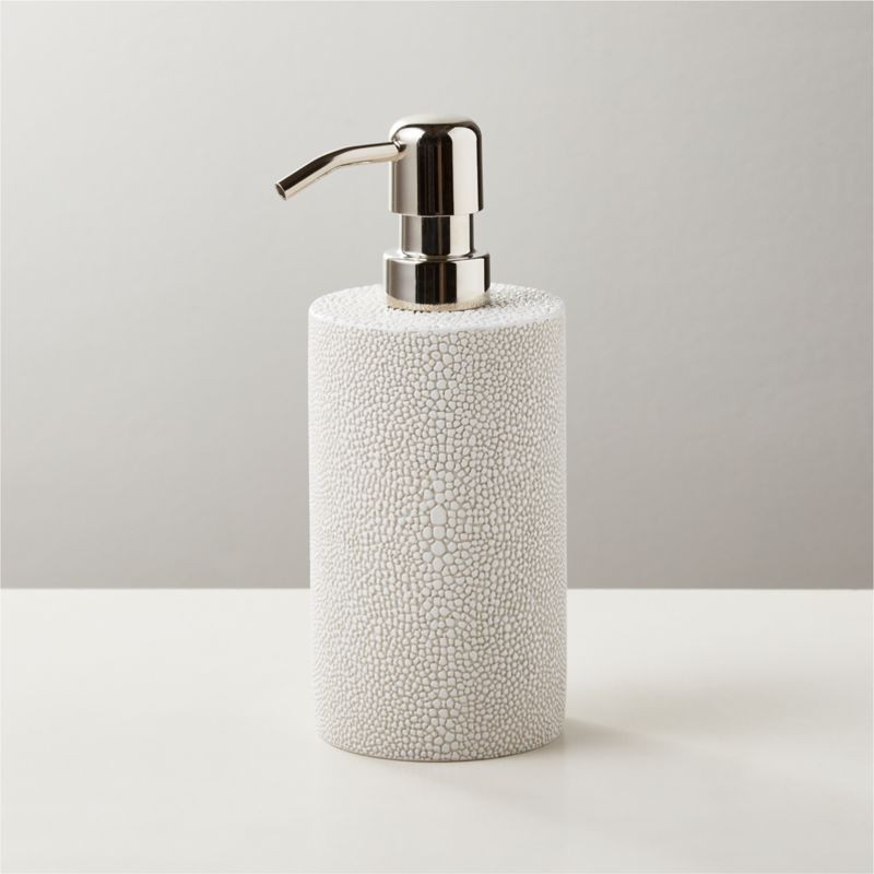 Shaw Shagreen Ivory Soap Pump + Reviews | CB2 | CB2