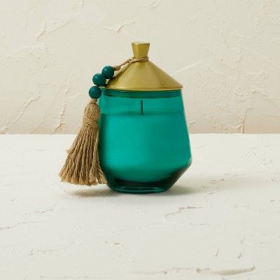 10oz Glass Jar Metal Lid Teal Tropic Oasis Candle - Opalhouse&#8482; designed with Jungalow&#8482... | Target