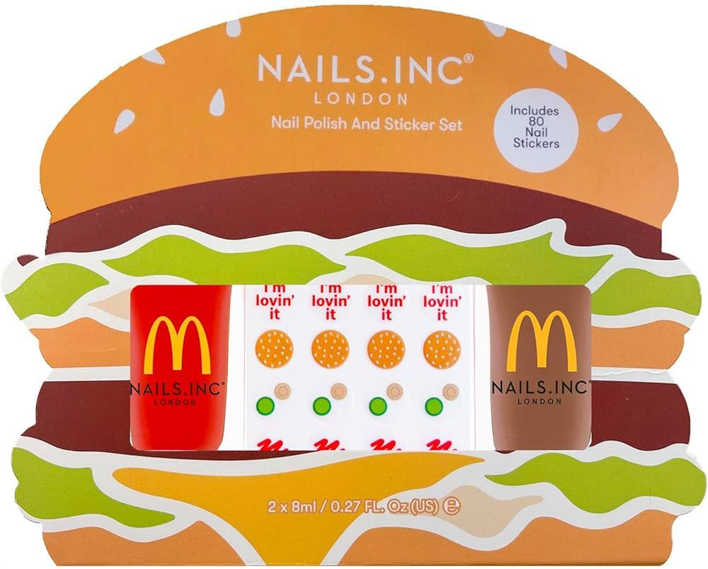 Nails.INC x McDonald’s Mini Nail Polish Duo with Stickers | Amazon (US)
