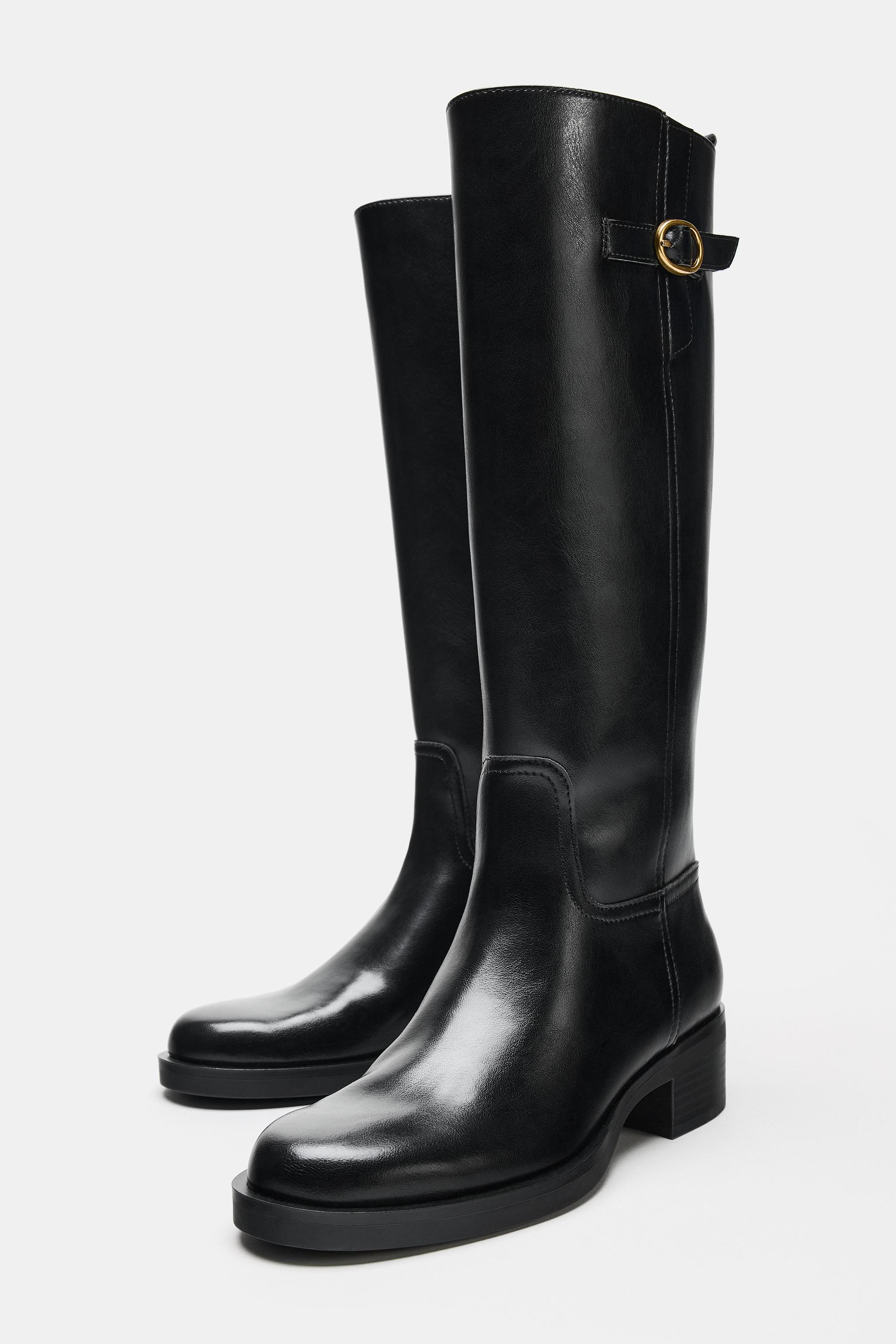 BUCKLED RIDING BOOTS | Zara US