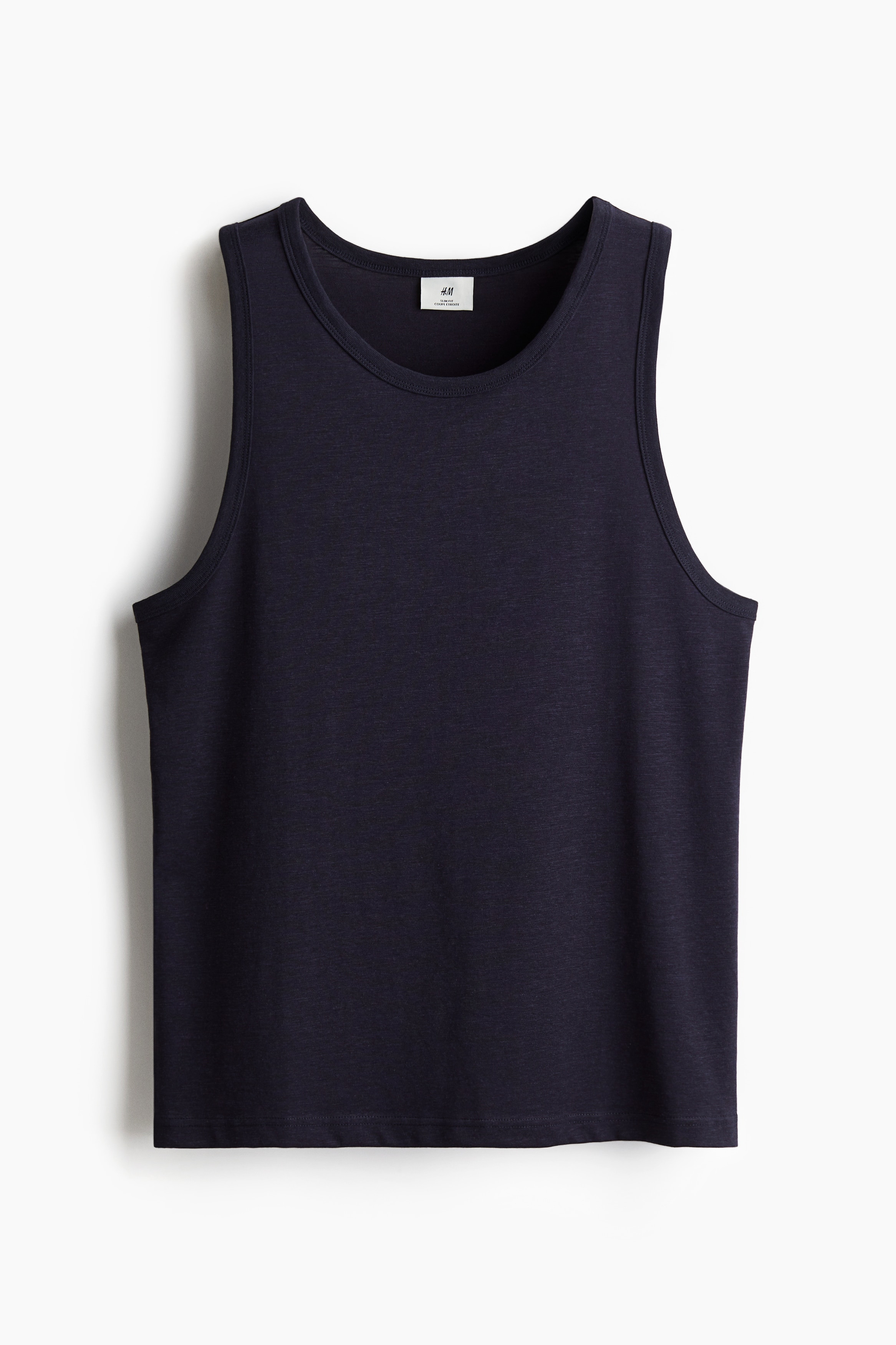 H & M - Slim Fit Tank Top - Navy Blue | H&M (US + CA)