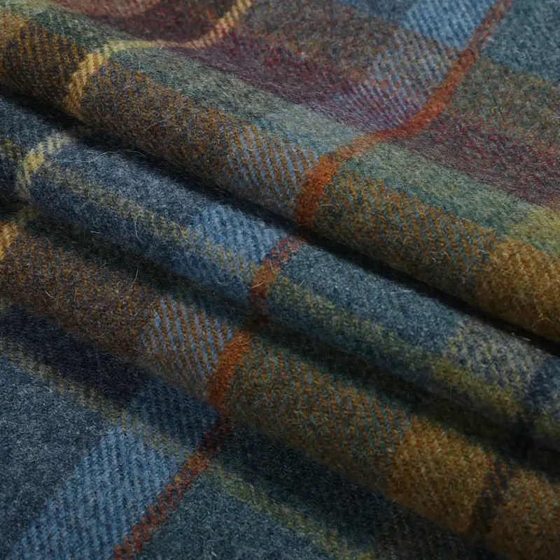 Karin Plaid Pure Wool Thermal Curtain Pleated | TWOPAGES
