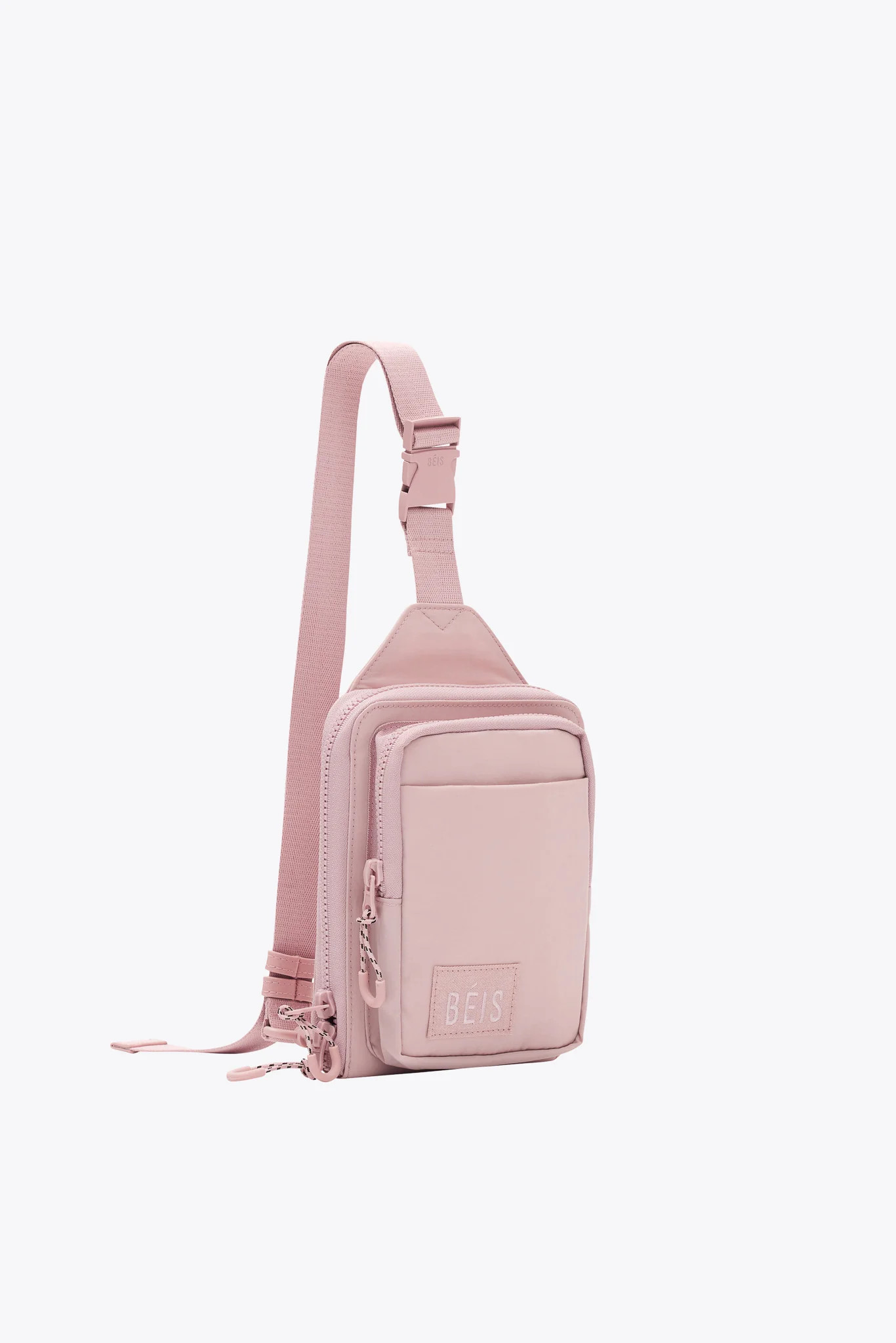 BÉIS 'The Sport Sling' in Atlas Pink - Pink Crossbody Athletic Gym Bag & Belt Bag | BÉIS Travel