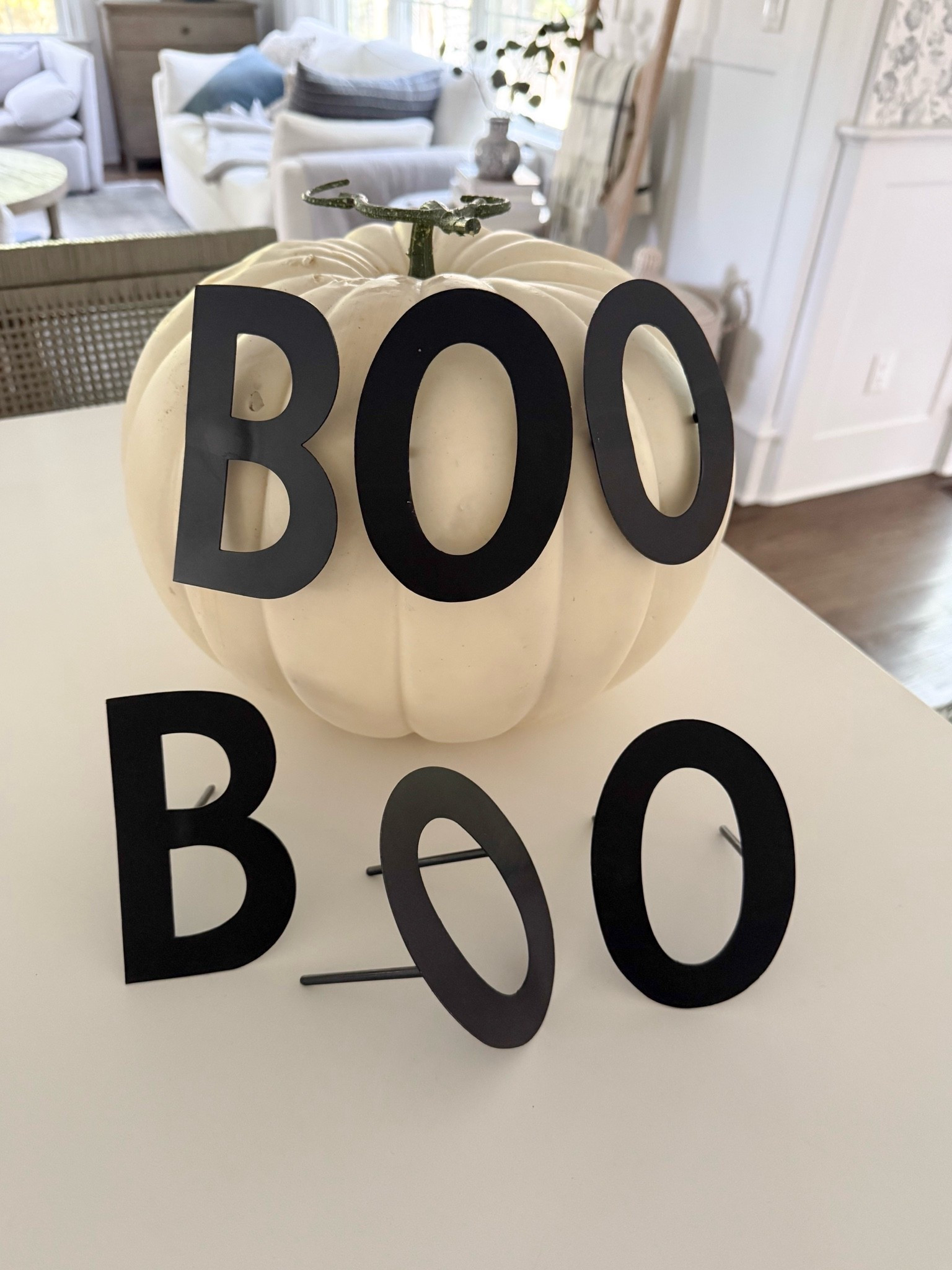 This Boo pumpkin stake is such a fun addition to Halloween decorating! I love how it brings a playful touch to the front porch or yard without going overboard on spooky decor. Perfect for welcoming trick-or-treaters!

Boo pumpkin stake, Halloween yard decor, Halloween porch decorations, outdoor Halloween decor, pumpkin yard stakes, front porch Halloween ideas, spooky season decor, Halloween lawn decorations, fall outdoor decor, Halloween home finds, seasonal decorating, girlonthehudson