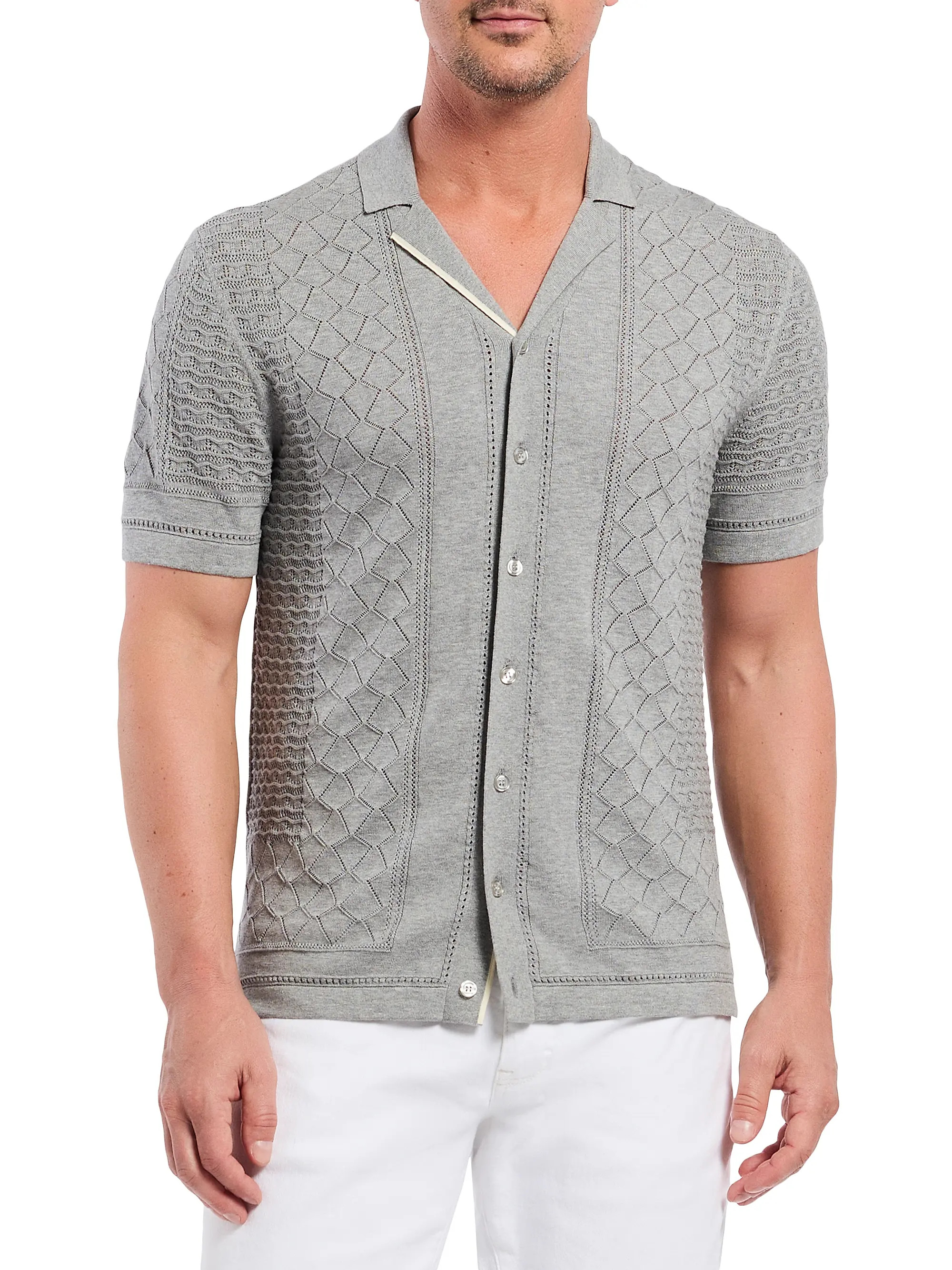 Delmar Knitted Camp Shirt | Saks Fifth Avenue