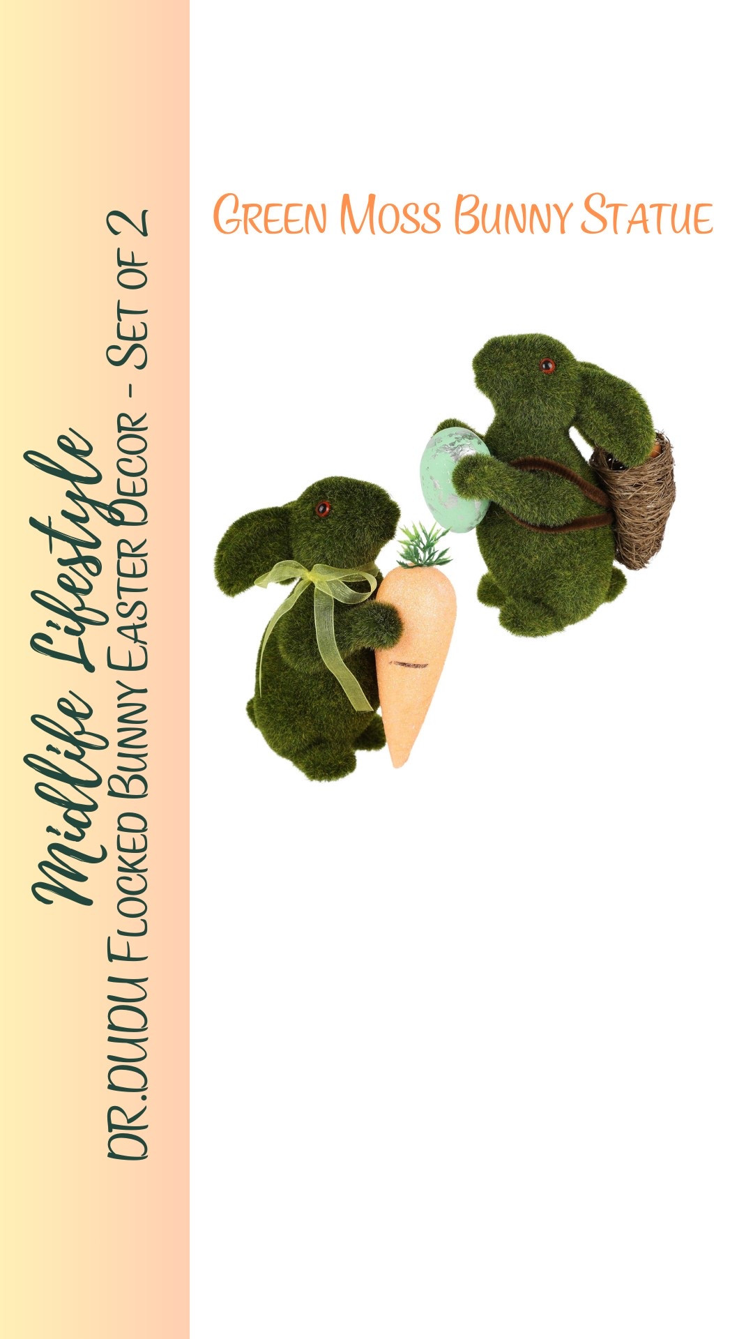 Hop into spring with these adorable Flocked Bunny Figurines! 🐰🌿 

Perfect for adding a touch of farmhouse charm to your Easter or spring decor. 

These green moss bunnies make the cutest tabletop centerpieces! ✨ 

#EasterDecor #SpringStyle #FarmhouseVibes #TabletopCenterpiece

#LTKHome #LTKFindsUnder50 #LTKSeasonal