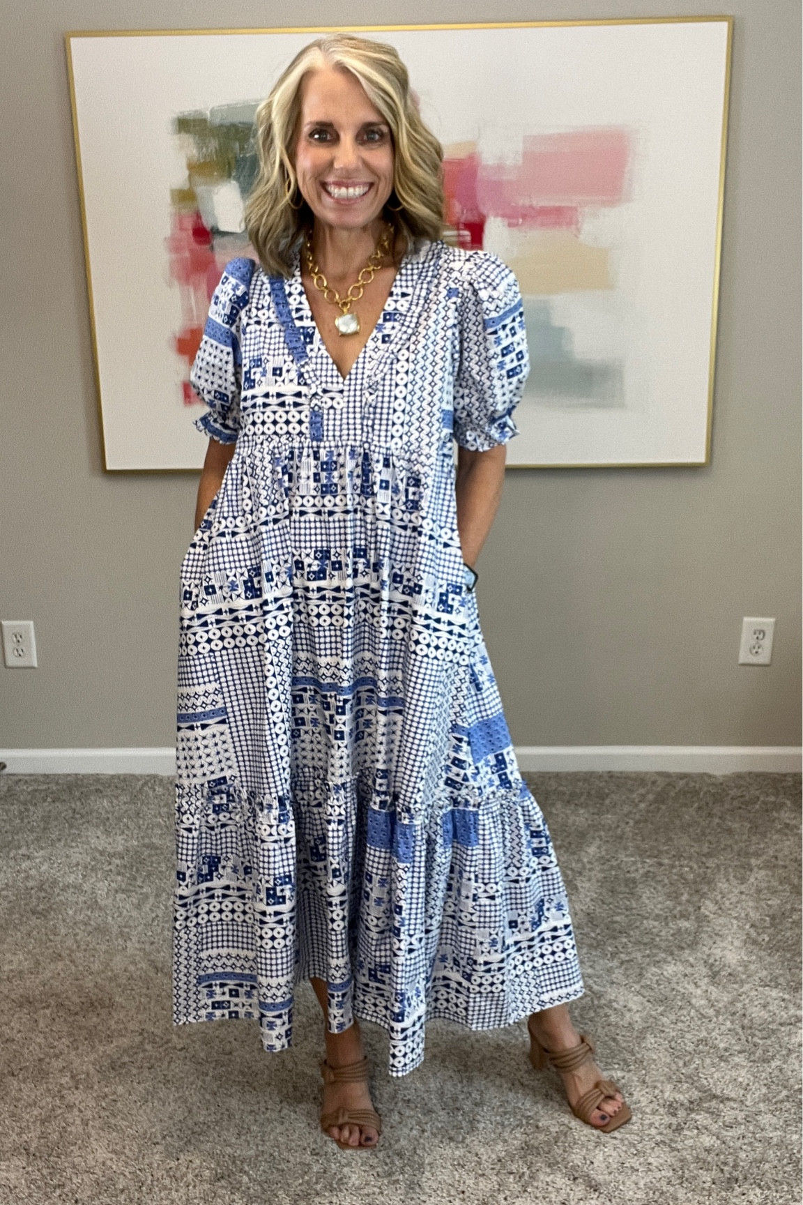 Darling dress! I love this brand. Wearing small 
Code COAST15 
Easter, Mother’s Day, Gender reveal, showers, graduations 

#LTKstyletip #LTKfindsunder100 #LTKover40