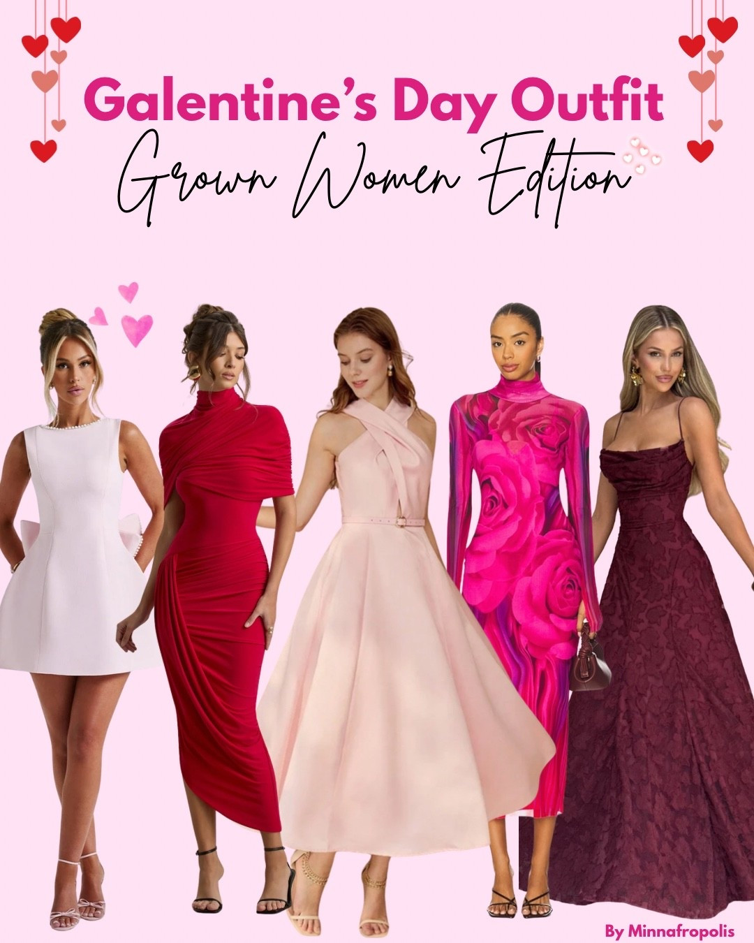 Galentine’s Day outfit : Grown women edition 💕 

Galentine’s Day looks a little different when you’re a grown woman.
 It’s less about trends and more about confidence, elegance, and knowing exactly who you are.

This year, Valentine’s Day 2026 is all about celebrating friendship, self-love, and the beauty of showing up as your full self, whether you’re hosting an intimate dinner, attending a chic brunch, or simply dressing up because you deserve to feel beautiful.

I curated 30 stunning Valentine’s Day dress styles that flatter real women, real bodies, and real lifestyles. From timeless silhouettes to modern statement pieces, each dress was chosen to make you feel polished, powerful, and unforgettable—no matter how you’re celebrating Galentine’s Day.

Because grown women don’t wait for permission to dress beautifully. We dress for joy, for confidence, and for moments worth remembering.

Scroll down to shop your perfect Galentine’s Day dress and step into Valentine’s Day 2026 feeling radiant, refined, and completely you.

Valentines outfit women, Valentine women outfit, Galentine’s Day outfits women, Valentine’s Day dresses 2026, Grown women Valentine’s Day outfit, Elegant Valentine’s Day dress, Galentine’s Day dress ideas, Women’s Valentine’s Day fashion, Classy Valentine’s Day outfit, Chic dresses for women, Valentine’s Day brunch outfit, LTK Valentine’s Day style, Women over 30, Valentine’s Day outfits, Modern feminine dresses, Timeless women’s fashion

#GalentinesDay #GrownWomanStyle #ValentinesDay2026 #ValentinesDayDresses #GalentinesOutfit #ElegantWomen #ChicStyle #LTKStyle #LTKSale #WomenFashion #ClassyLooks #ModernFemininity #DressInConfidence #SelfLoveStyle


#LTKootd #LTKPetite #LTKTall