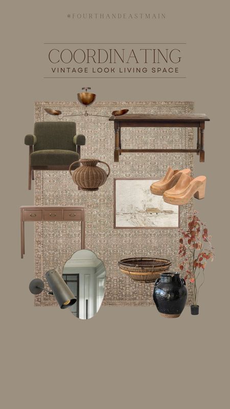 coordinating // vintage looking living space

vintage look
amazon finds 
mcgee 
amber interiors
velvet chair 

#LTKhome